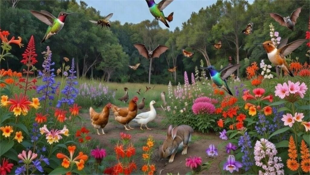 friendly ecosystem for humming birds