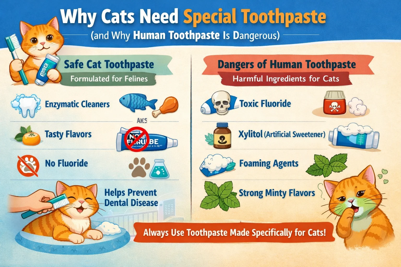 safe cat tooth paste