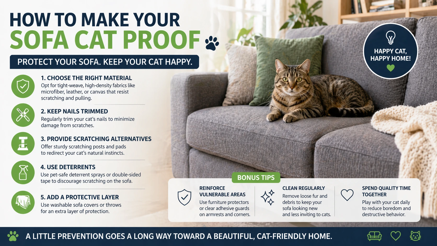 How to Make Your Sofa Cat Proof